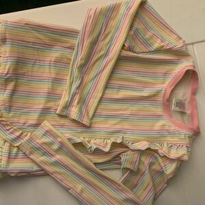 Ruffle Butts Pastel Striped beach/swim Top